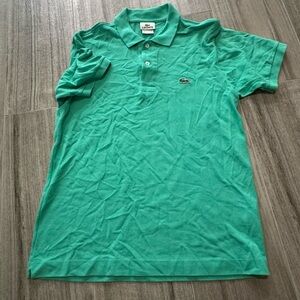 Y2K Retro Lacoste Men's Polo in Vibrant Green